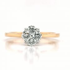 18ct Yellow Gold Diamond Engagement Ring 0.40ct