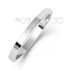 18ct White Gold 2mm Flat Wedding Ring WQ171W