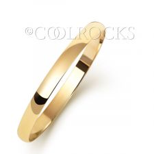 9ct Yellow Gold 2.5mm D Shape Wedding Ring W102H