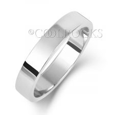 Palladium 4mm Flat Wedding Ring WL174H