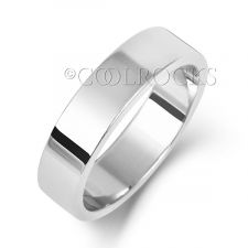Platinum 5mm Flat Court Wedding Ring WP125L
