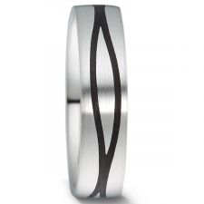 Palladium & Carbon Fibre Court Wedding Ring
