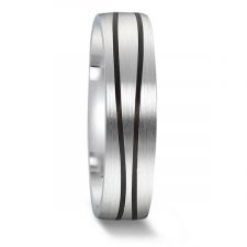 Palladium & Carbon Fibre Wedding Ring