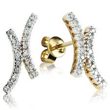 18ct Yellow Gold Kiss Diamond Earrings 0.25ct
