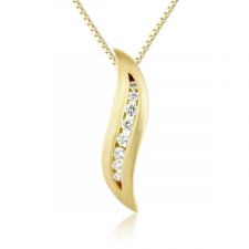 18ct Yellow Gold Diamond Necklace 0.13ct