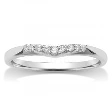 Platinum Diamond Wishbone Ring 0.09ct
