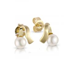 9ct Yellow Gold Pearl Earrings