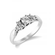 18ct White Gold Diamond Engagement Ring 0.23ct