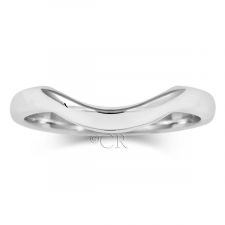 Palladium 2.3mm Curved Wedding Ring