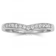Platinum Wishbone Wedding Ring 0.20ct