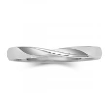 18ct White Gold Delicate Bow Wedding Ring