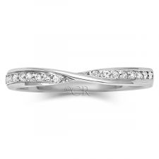 Palladium 2.6mm Diamond Wedding Ring 0.13ct