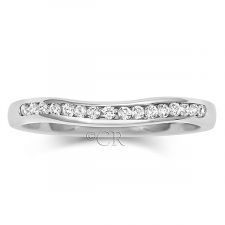 Slight Curved Diamond Wedding Ring