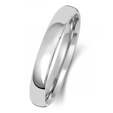 Palladium 3mm Slight Court Wedding Ring WL113M