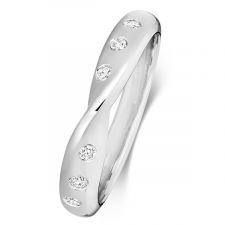 Crossover Diamond Wedding Ring