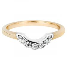 18ct Yellow & White Gold Vintage Style Ring 0.14ct