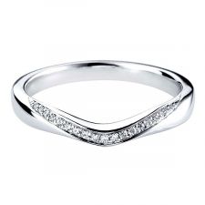 Slight Curved Diamond Wedding Ring 0.07ct